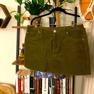 Army Green mini-skirt